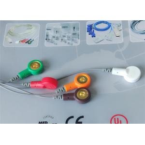 Snap Electrode Ecg Accessories Holter Cable 5 Leads For Patient Use