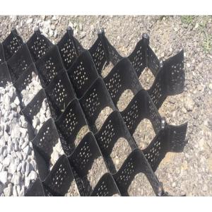 Black Green HDPE Geocell Gravel Stabilization Perforated