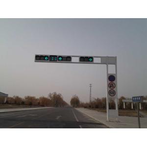 11M Height 6M Length Durable Mast Arm Traffic Signals Pole With Anchor Bolts