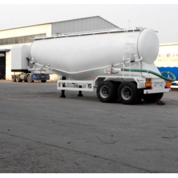 2 Axles V Type Tank Semi Trailer For Dry Powder Meterial Carry 40 - 45 M3 Capacity