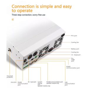 5kw 6kw 5000w Hybrid Pure Sine Wave Off Grid MPPT Solar Inverter With MPPT