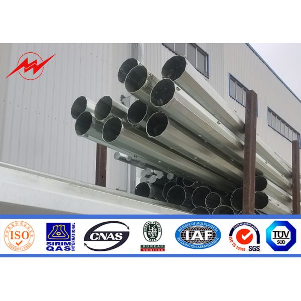Quality 16M 2.5KN To 16KN S355JR Steel Power Pole High Voltage With 2.75mm 3.5mm Thickness wholesale