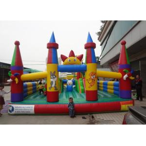 Professional Decoration Inflatable Amusement Park With Big Castle And Slide