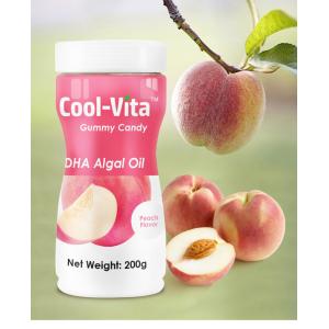 China Custom Formula Pectin Fruit Jellies , Peach Flavor DHA Algal Oil Gummies For Adults on sale
