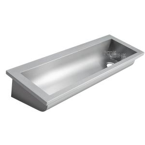 Commerical Wall Mounted Hung Single Wash Trough Basin Utility Stainless Steel