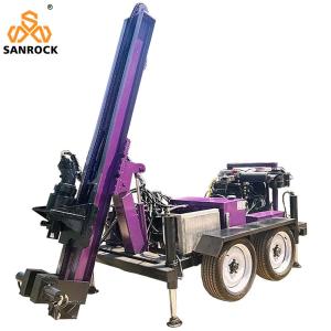 China Portable Water Well Drilling Rigs Lifting force 12T Water Well Drilling Trailer Water Drilling Rig Machine on sale