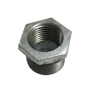 Malleable Iron Hot Dip Galvanized Pipe Bushing Reducer Diameter 20MM