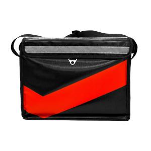 Cheap Insulated Bags For Shipping Food Delivery Bag With Drink Holder Cup Thermal Insulate Cooler Bag 400D/PU Black for sale