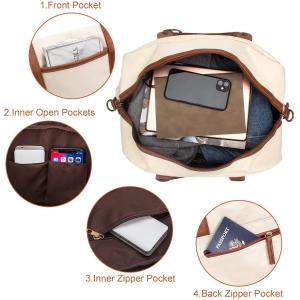 Tote Duffel Travel Bag Water Resistant With Shoe Compartment 46X20X31CM