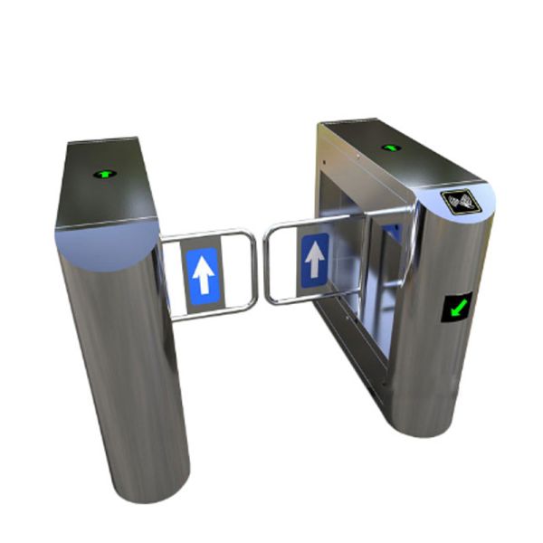 Quality Bank Swing Barrier Automatic Turnstiles RFID Swing Glass Gate For Access Control System wholesale