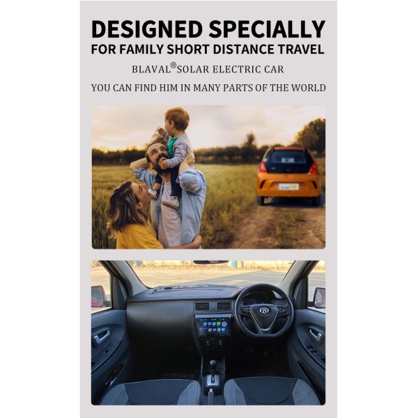 2024 Electriccar Max Range 400km Autos Electric 4 Wheel Solar Panel Car LHD Front Logo Rear Driver Position