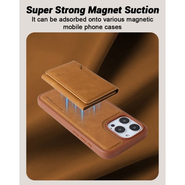 Custome Magsafe Leather Phone Wallet Shockproof For IPhone And Samsung