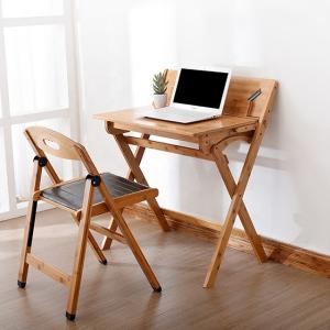 ODM Foldable Natural Bamboo Study Table Desk With Storage Box