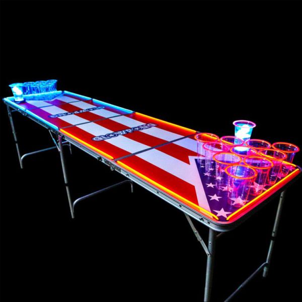 Folding Portable Beer Pong Table for Outdoor Garden Bar Bistro Cafe Patio Party