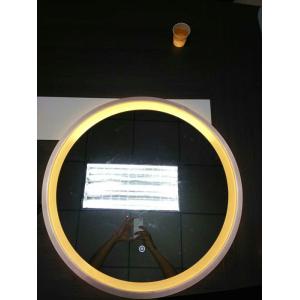 Fancy Decorative Round Backlit Bathroom Vanity Mirror Pvc Frame Backside