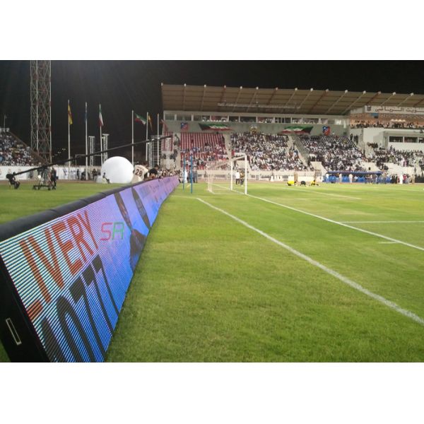 2R1G1B Soft Mask Outdoor LED Perimeter Advertising With 256mm x 128mm Static Module