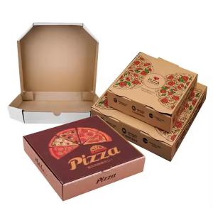 Custom Pizza Box Biodegradable Fast Food Grade Corrugated Paper Box for Milk and