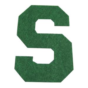 S Shape Iron On Felt Custom Embroidered Badge Patches