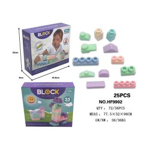 64 Pcs 4.9 " Large Soft Rubber Building Blocks , Age 12 Months Educational Baby