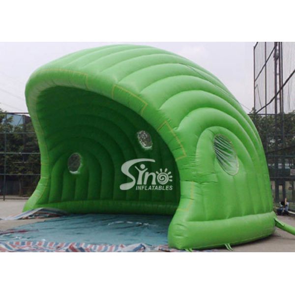 30 x 21 ft half moon display promotion green inflatable tent made of best pvc