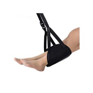 Portable Airplane Footrest Hammock / Travel Leg Hammock Black Color