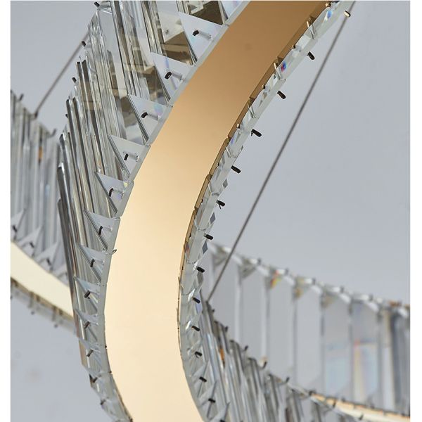 Dia120cm Geometric Round Modern Ring Pendant Light AC85V To 265V