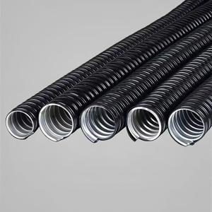 Cheap 150PSI Pressure Rating PVC Coated Flexible Hose for Black Air Chemical Transfer and Cable Protection for sale