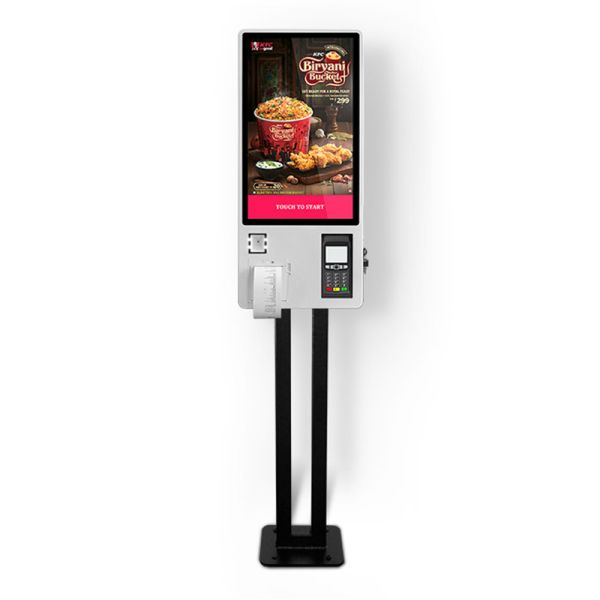 Quality TOUCHSCREEN QUEUE BANK RESTAURANT MENU HOTEL SELF SERVICE ORDERING KIOSK SERVICE WITH CARD READER HOLDER wholesale