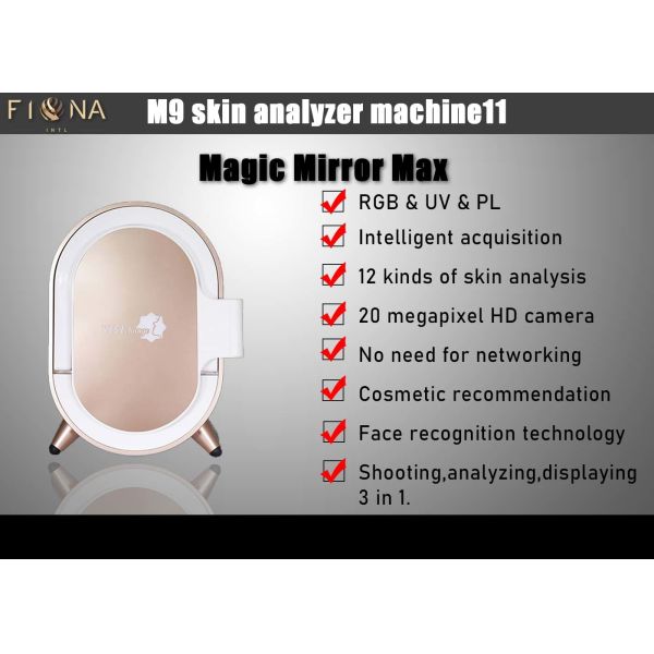 Quality Hd Intelligent Ai Rgb Facial Skin Analyzer With Clinic Magic Mirror Face Scanner wholesale