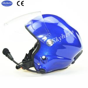 Cheap EN 966 Paramotor helmet two side PTT headset 13 years professional manufacturer color red blue matte black for sale