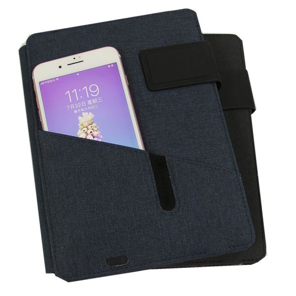 Quality Custom Logo Ultraportable Wireless Charger Notebook , Foldable Power Bank Padfolio wholesale