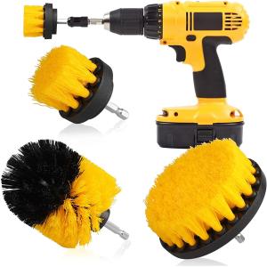 Drill Brush Attachment  Cleaning Set All Purpose Medium Bristle Power Scrubber