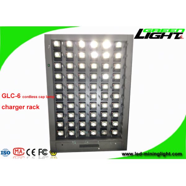 GLC-6 Single Side 60 Units Cordless LED Miners Cap Lamp Charging Station 110V