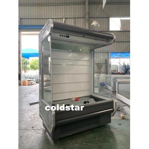 Vegetable Fruit Upright Commercial Open Display Chiller in Supermarket
