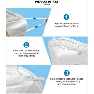 Anti Virus KN95 Disposable Protective Face Mask With Adjustable Nose Piece