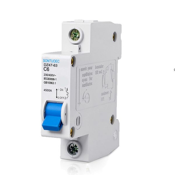 Quality Sontuoec 400V 1P 2P 4.5kA 63A MCB Circuit Breaker wholesale