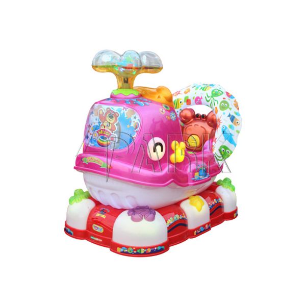 Quality Cute Whale Pink Train Kiddie Ride Machines With Time Controller wholesale