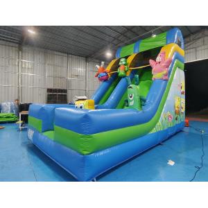 Customized PVC Inflatable Dry Slides SpongeBob Square Pants Inflatable Castle
