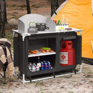 Foldable Portable Table for Villa Party Event Banquet in Outdoor Garden Backyard