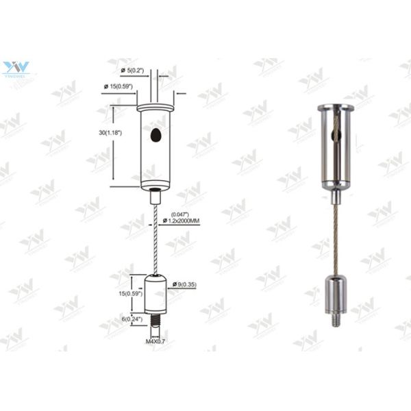Quality Durable LED Panel Suspension Kit Adjustable Wire Length For Hanging System wholesale