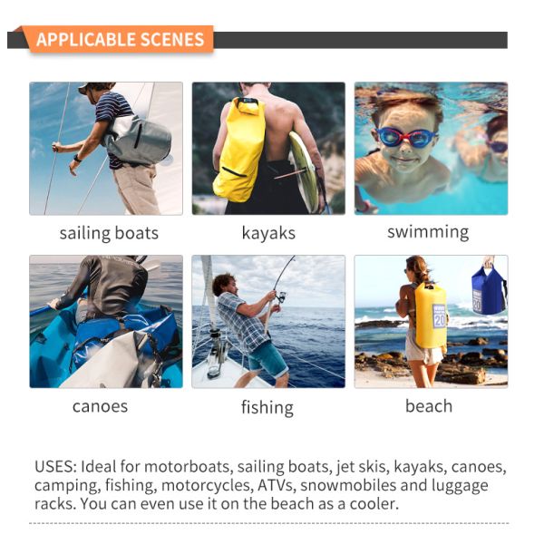 Factory direct sale customization waterproof backpack dry bag pvc swimming Floating Dry Bags