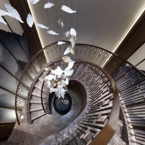 Customizable Metal Railings For Stairs Indoor Metal Spiral Staircase Handrail