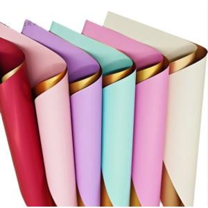 Light Luxury Series DIY Handcrafted Material with Waterproof Rose Flower Wrapping Paper in Many Colors and Pearlized Film
