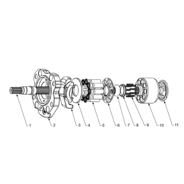 Ex800 Ex750-5 Excavator Repair Parts K3V280 Hydraulic Pump Repair Kits