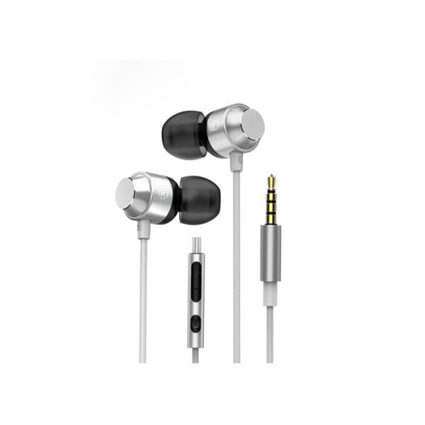 Quality Workout Use Metallic Earbuds With Mic 3 . 5MM StereoPlug 32Ohm Impedance wholesale