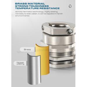 Brass IP68 Waterproof PG13.5 Thread Cable Gland with Strain Relief Clamp for 6