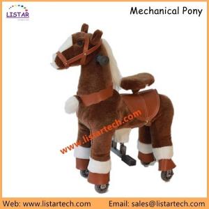 Cheap Plush Mechanical Horse Mechanical Ride on Pony Mechanical Rocking Horse with Human Power for sale