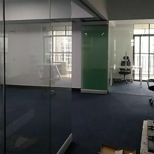 Movable Partition Walls Tempered Glass Partition Without Aluminum Retractable