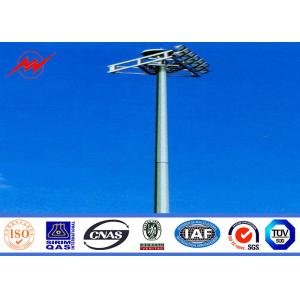 28m Q345 Customized Galvanized High Mast Pole With Lifting Systems