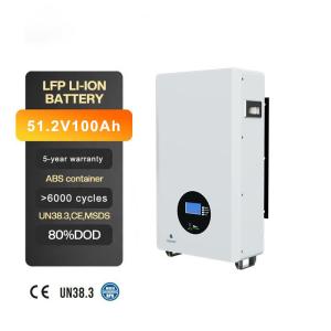 Hybrid Grid Wall Mounted 5.12kWh 200Ah Solar System for Household Energy